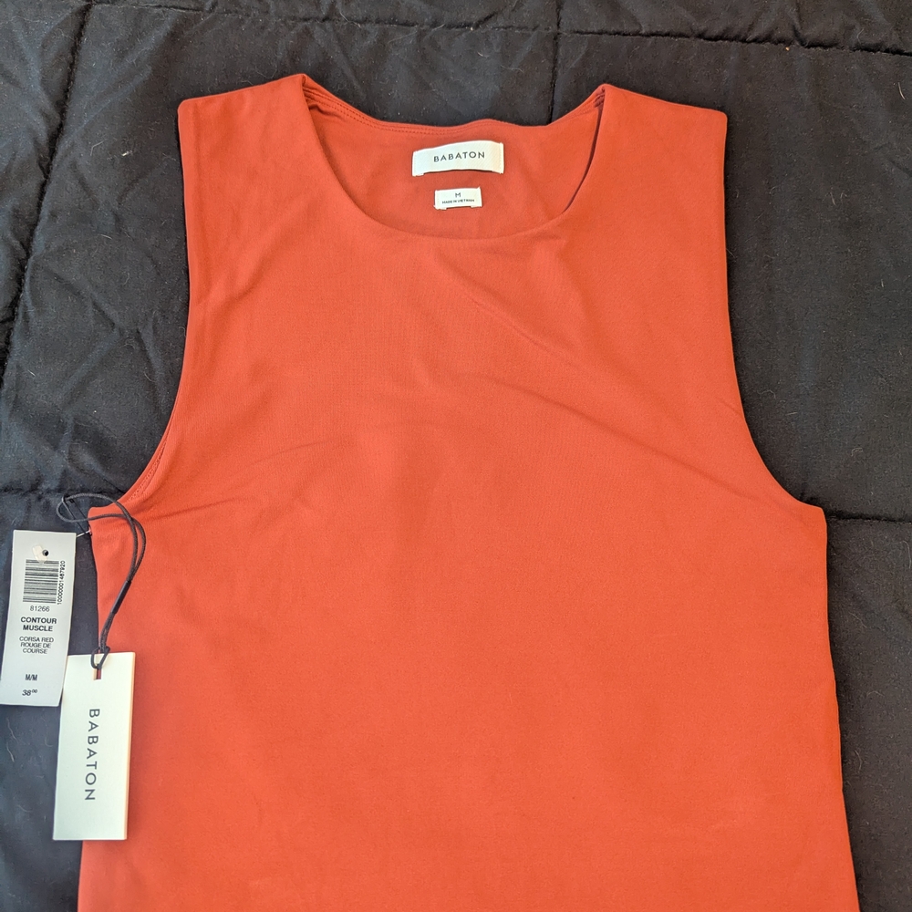 Babaton Contour Muscle Tank in Corsa Red Size Medium